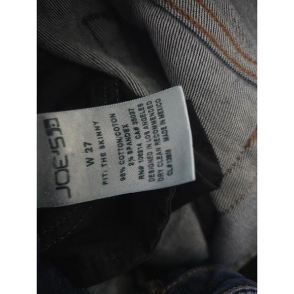 Joes Jean The Skinny 27 Womens Mid Rise Dark Wash Stretchy Denim Bottoms - Picture 5 of 5